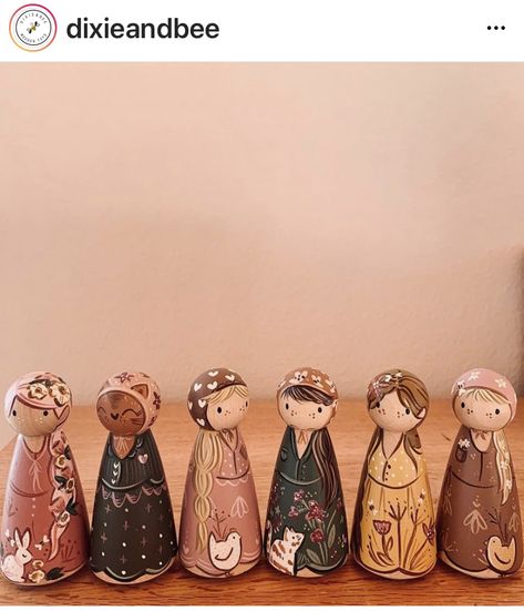 Wood Burned Peg Dolls, Fairy Peg Doll, Peg Dolls Ideas, Wooden People, Waldorf Crafts, Wood Peg Dolls, Peg People, Clothespin Dolls, Pin Doll