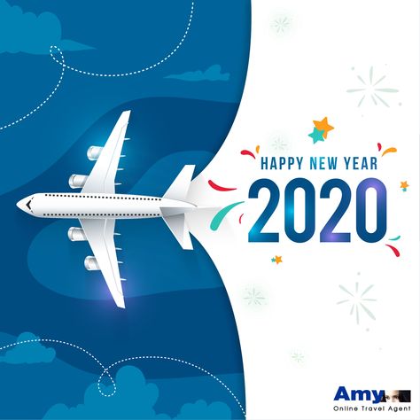 Wishing everyone a very Happy New Year. 🎉🎉🎉  #HappyNewYear2020 Happy New Year Travel Agency, New Year Travel Post, Travel New Year Creative Ads, Happy New Year Social Media Post Design, New Year Poster Design Ideas, New Year Creative Post, New Year Post Design, New Year Ads, Happy New Year Post