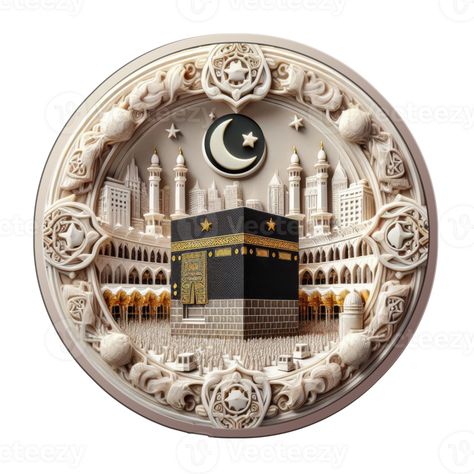 AI generated kaaba grand mosque mecca islamic symbol and logo representing spirit of islamic Islamic Design Graphic, Modern Steel Gate Design, Islamic Whatsapp Dp, Islamic Logo, Wow Image, Eid Mubarak Decoration, Arabic Decor, Mosque Design, Steel Gate Design