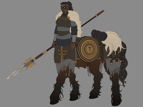 Centaur Armor, Norse Creatures, Dnd Centaur, Centaur Oc, Centaur Art, Skyrim Oc, Dnd Fighter, Fae Creatures, Anime Centaur