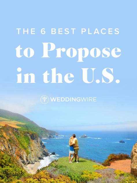 The 6 Best Places to Propose in the U.S. - Every proposal is magical—even if it takes place in your living room! If you still can't decide where to pop the question though, check out these U.S. locations on WeddingWire! Places To Get Engaged, Advice For The Couple, Proposal Locations, Proposal Spots, Places To Propose, Best Places To Propose, South Usa, Pre Engagement, Places In Usa