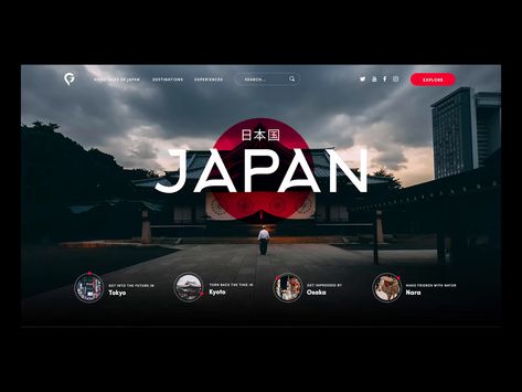 Ui Ux Design App, Travel Website Design, Magazine Design Cover, Japan Samurai, Product Website, Cover Design Inspiration, Minimal Travel, Japanese Travel, Magazine Cover Design