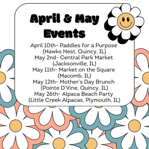 April & May Event Schedule 💧☀️ April May, March 20, Event Ideas, Boutique, On Instagram, Quick Saves, Instagram