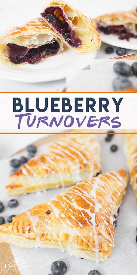 Pepperidge Farm Puff Pastry Recipes, Blueberry Turnovers, Fresh Blueberry Recipes, Puff Pastry Recipes Dessert, Blueberry Filling, Farm Recipes, Pastries Recipes Dessert, Pepperidge Farm Puff Pastry, Turnover Recipes