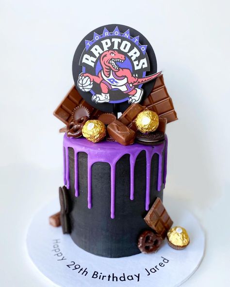 Raptors Cake, Sports Themed Cakes, Drip Cakes, Boys Birthday, Buttercream Cake, Themed Cakes, Boy Birthday, Birthday Cake, Basketball