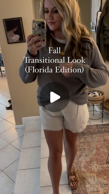 69 likes, 2 comments - theerikaanderson on October 8, 2024: "Day 1 of 5 Fall Transitional Looks (for Florida)

If you’re a fall girlie, but live in Florida (like me) the thought of fall outfits may seem too far out of reach. But that’s where fall transitional looks come in!

Here’s how I’m styling summer pieces for fall 🍂
Super light-weight sweater: @hm 
Linen shorts: @hm 
White T: @lululemon 
Double Buckle slides: @boden_clothing 
Tennis necklace: @melindamaria_jewelry 

#... Outfits For Florida, Florida Fall Outfits, Sweater Hm, Florida Fall, Boden Clothing, Summer Pieces, October 8, Tennis Necklace, Linen Shorts