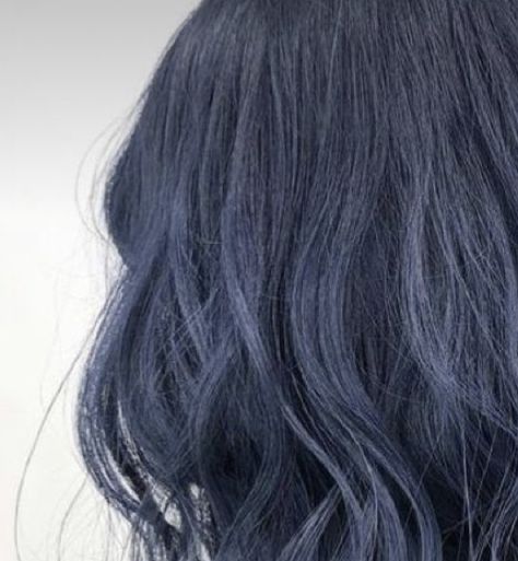 Dark Ash Blue Hair, Navy Blue Hair Aesthetic, Ashy Blue Hair, Ash Blue Hair, Blue Hair Aesthetic, Wardrobe Aesthetic, Navy Blue Hair, Sailor Guardians, Dyed Hair Blue