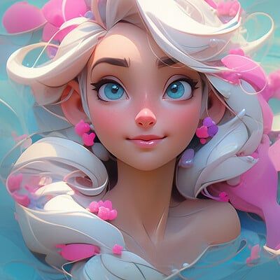 ArtStation - Pocky Easy Procreate Art, Animated Girl, 3d Karakter, Procreate Art, Image 3d, Pink Mermaid, Character Sheet, 영감을 주는 캐릭터, 3d Characters