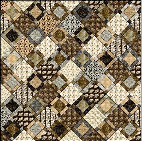 the free patterns at United Notions (Moda) Taupe Quilt, Taupe Quilts, Neutral Quilts, Brown Quilts, Brown Quilt, Denim Quilts, Patchwork Quilting Designs, Neutral Quilt, Yoko Saito