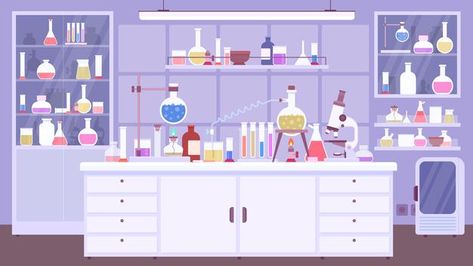 Scientist Background, Laboratory Interior, Lab Background, Laboratory Background, Table Vector, Video Game Backgrounds, Lab Ideas, Background School, Science Room