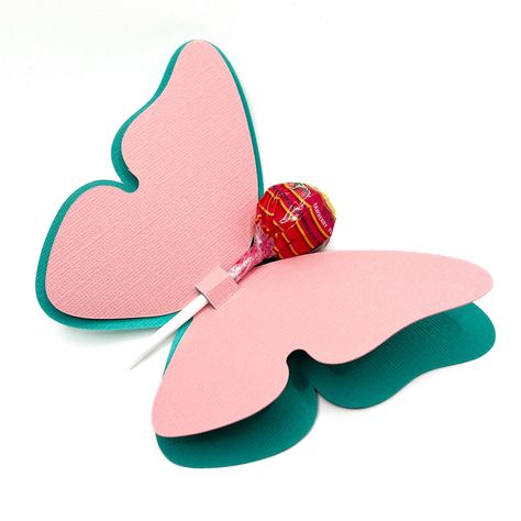 Butterfly lollipop holder Butterfly Lollipop, Lollipop Holder, Space Projects, Easy Design, Beautiful Butterflies, Lollipop, Design Space, Cricut Design, Simple Designs