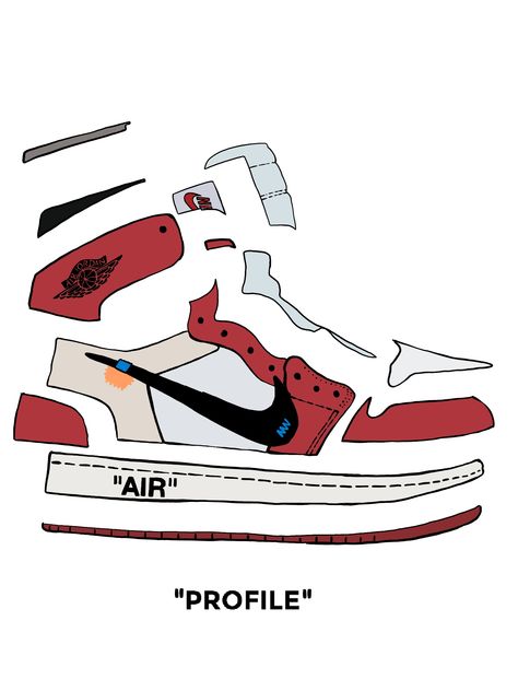 Deconstructed OFF-WHITE AIR JORDAN 1 ©️copyright 2019 Jordan 1 Template, Jordan Shoe Template Printable, Papercraft Jordan, Sneaker Cake Tutorial, Jordan Shoe Outline, Jordan 1 Shoe Cake Template, Air Jordan Cake Ideas, Fondant Nike Shoe Template, Air Jordan Cake