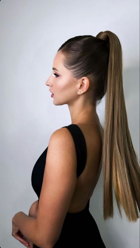 Slick Ponytail, Sleek Ponytail Hairstyles, Flower Crown Hairstyle, Work Hairstyles, Hair Ponytail Styles, Braided Hairstyles Updo, Penteado Cabelo Curto, Sleek Ponytail, Hairdo For Long Hair