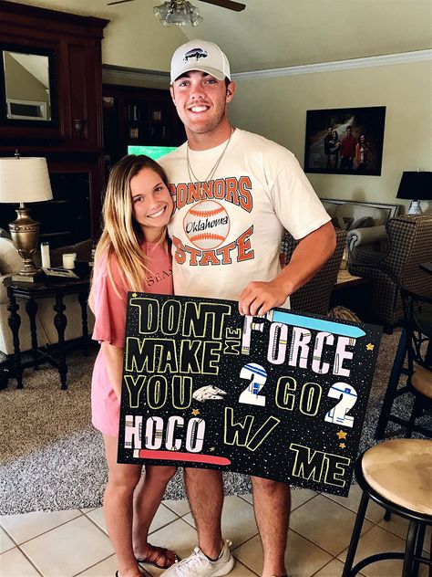 hoco proposal #starwars Starwars Homecoming Proposal, Starwars Hoco Proposals Ideas, Star Wars Sadies Proposal, Star Wars Homecoming Proposal, Starwars Promposal Ideas, Star Wars Hoco Proposal, Simple Hoco Proposals, Star Wars Promposal, Sadies Proposals