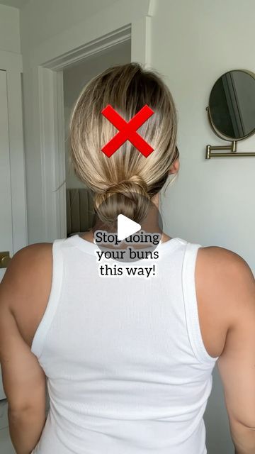 Lainey Ostrom on Instagram: "Try doing your low buns this way! Super easy! Of course, the first way is fine too. But for a more polished look, you can try the 2nd messy bun!" Buns For Fine Hair, Easy Work Updos For Medium Hair, Quick Updo Hairstyles, Casual Low Bun, How To Make Messy Bun, Easy Updos For Fine Hair, Easy Updos For Medium Hair For Beginners, 2nd Day Hairstyles, Easy Low Messy Bun