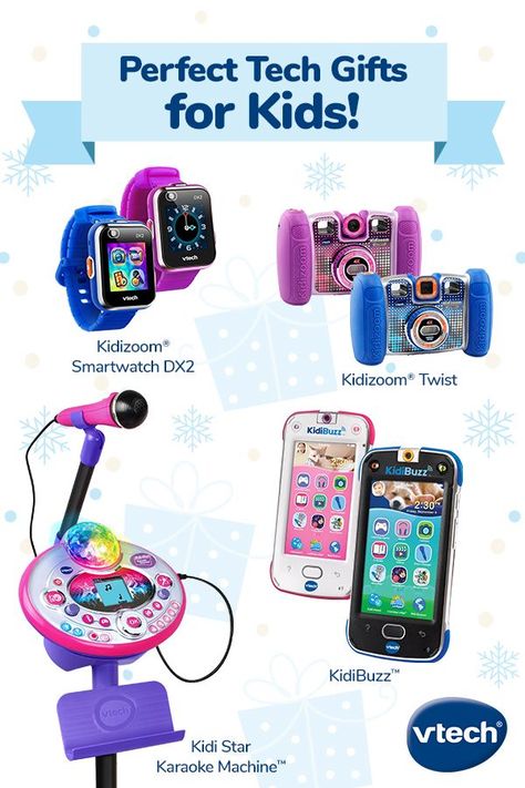 See All Perfect Tech Gifts For Kids This Holiday. Explore  VTech® Toys Including Smartwatches, Toy Devices and More! Toys For Preschoolers, Vtech Toy, Electronic Gift Ideas, Purple Watch, Thoughtful Gifts For Him, Unique Gifts For Kids, Tech Gift, Pink Phone, Tech Toys