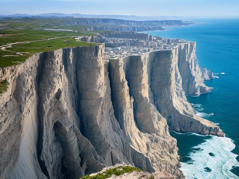 Discover Azerbaijan's Natural Beauty: Caspian Sea Coastal Cliffs Coastal Cliffs, Inheritance Cycle, Inspiring Landscapes, Christopher Paolini, Caspian Sea, Azerbaijan, Awe Inspiring, Natural Beauty, Beauty