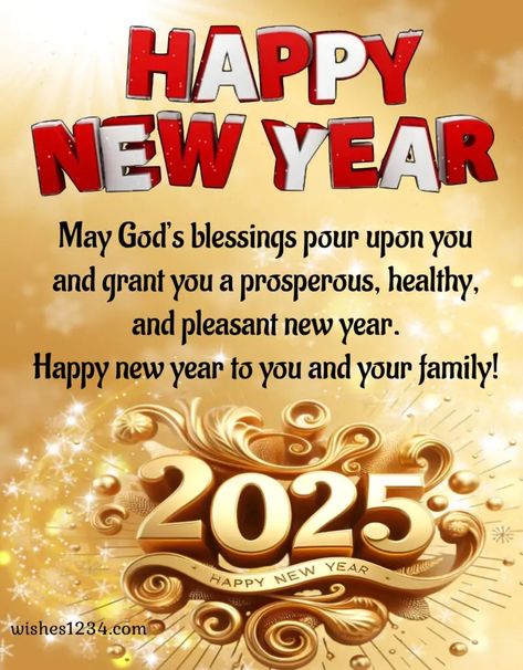 Happy New Year 2025 Wishes and Messages with Images. Happy New Year Wishes Family, 2025 New Year Design, Inspirational New Year Message, Happy New Year Messages, Wishes Happy New Year, New Year Messages, New Year Wish, 2025 Wishes, New Years Prayer