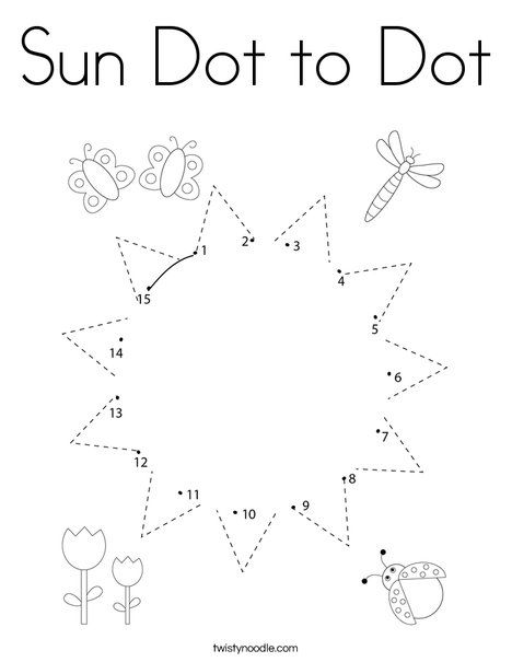 Sun Dot to Dot Coloring Page - Twisty Noodle Sun Math Activities Preschool, Sun Lesson Plans Preschool, Sun Worksheets Preschool, Sun Activity For Preschool, Sun Worksheets For Kids, Holiday Homework Ideas For Kids, Sun Preschool Activities, Sun Activities Preschool, Sun Crafts For Preschoolers