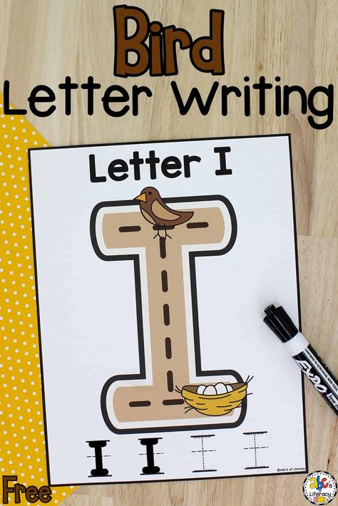 These Bird Letter Writing Mats are a hands-on way for preschoolers to work on writing capital letters, fine motor skills, and much more! Letter Formation Activities, Alphabet Flash Cards Printable, Abc Centers, Classroom Wishlist, Pre Writing Activities, Letter Identification, Work On Writing, Letter Activities, Alphabet Cards