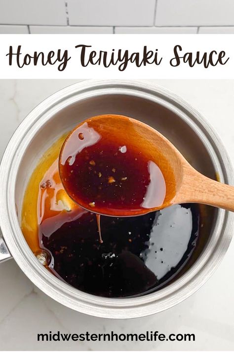 Honey Teriyaki Sauce Terriaki Sauce, Honey Teriyaki Sauce, Terriyaki Sauce, Fish Dipping Sauce, Easy Teriyaki Sauce Recipe, Make Teriyaki Sauce, Teriyaki Wings, Sweet Teriyaki Sauce, Baked Teriyaki Chicken