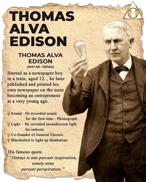 Thomas Edison Inventions, Edison Inventions, Photoshop Textures Backgrounds, Flash Card Template, Thomas Alva Edison, Alva Edison, Famous Inventors, Science Knowledge, Picture Composition