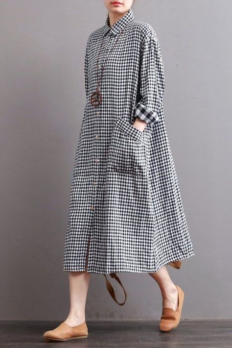 e6d8545daa42d5ced125a4bf747b3688desc35472694ri Áo Blu, Loose Shirt Dress, Sewing Clothes Women, Dresses Casual Winter, Long Dress Casual, Loose Outfit, Long Shirt Dress, Loose Shirts, Loose Dress