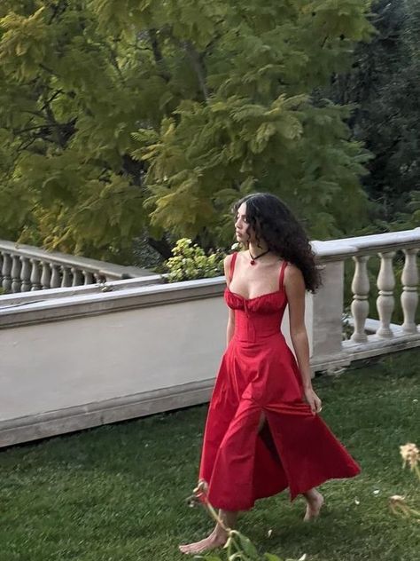 Alternative Luxe, Kiara Falcone, Latina Dress, Red Corset Dress, Bustier Midi Dress, Carmen Dress, Red Summer Dresses, House Of Cb Dresses, Red Dresses Classy