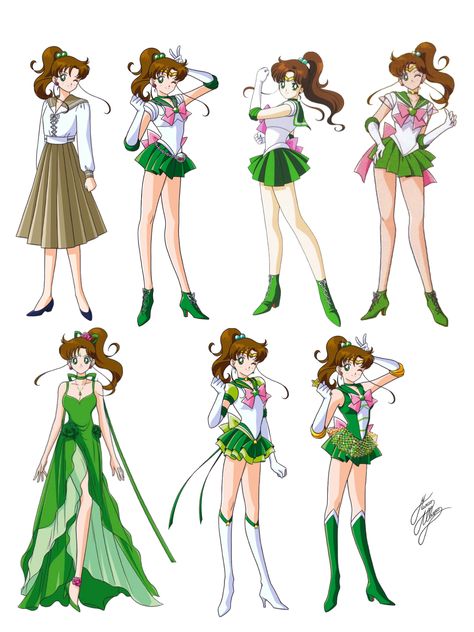 Sailor Moon Sailor Jupiter, Sailor Moon Character Design, Sailor Moon Pose Reference, Sailor Moon Poses, Sailor Jupiter Fanart, Sailor Jupiter Aesthetic, Sailor Moon Original, Sailor Moon Oc, Sailor Moon Jupiter