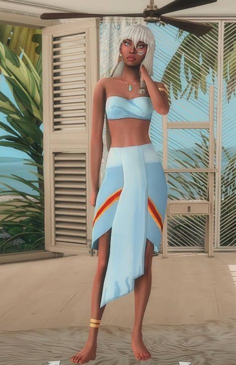 Sims 4 Kida Atlantis, Sims 4 Moana Cc, Ts4 Medieval, Milo And Kida, Pocahontas Dress, Princess Kida, Greece Mythology, Sims 4 Cheats, Disney Challenge