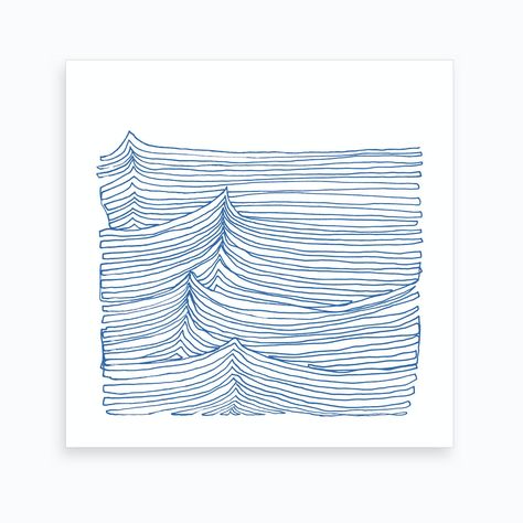 Check out this product I found on Fy!: 'Blue Continuous Sea2 Art Print' by Carissa Tanton Wave Minimalist, Rome Art Print, Saga Art, Bookshelf Art, Ink Doodles, Minimalist Modern Art, Gcse Art Sketchbook, Study Room Design, Nautical Crafts