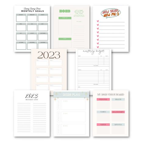 Career Lifestyle, Year Goals, Bucket List Family, Goals Template, New Year Goals, Monthly Goals, Memory Keeping, Personal Health, Digital Design