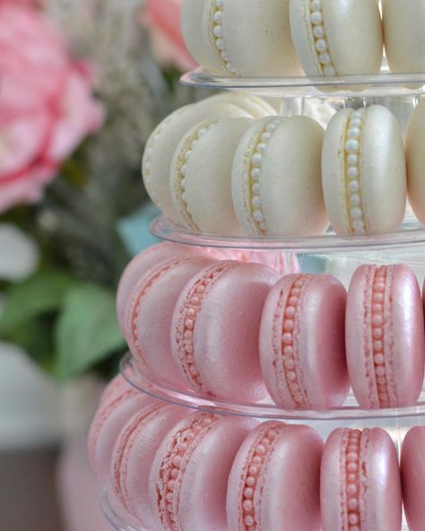 macarons • Instagram Macaron Tower, Cake Stuff, Wedding Food, Macaroons, Engagement Party, Carousel, Macarons, Instagram A, Bridal Shower