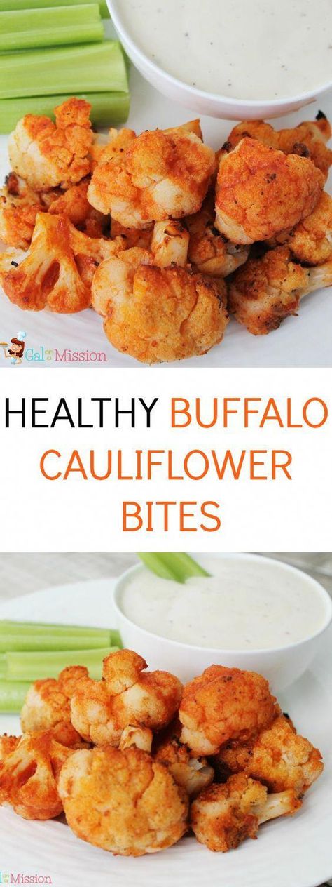 Healthy Buffalo Cauliflower, Cauliflower Dip, Buffalo Cauliflower Bites, Buffalo Cauliflower, Cauliflower Bites, Chicken Dip, Buffalo Chicken Dip, Buffalo Wings, Think Food