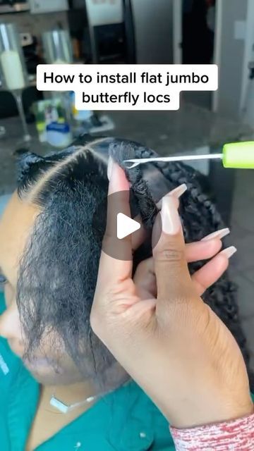 Veronica💜 on Instagram: "Jumbo butterfly Locs!" Butterfly Locs How To, How To Do Butterfly Locs, Jumbo Butterfly Braids, Jumbo Butterfly Locs, Butterfly Braids For Black Women, How To Do Butterfly, Butterfly Locs Hairstyle, Dread Journey, Plus Size Professional