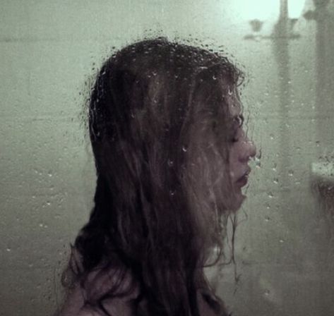 A Woman, Shower, Water, Hair