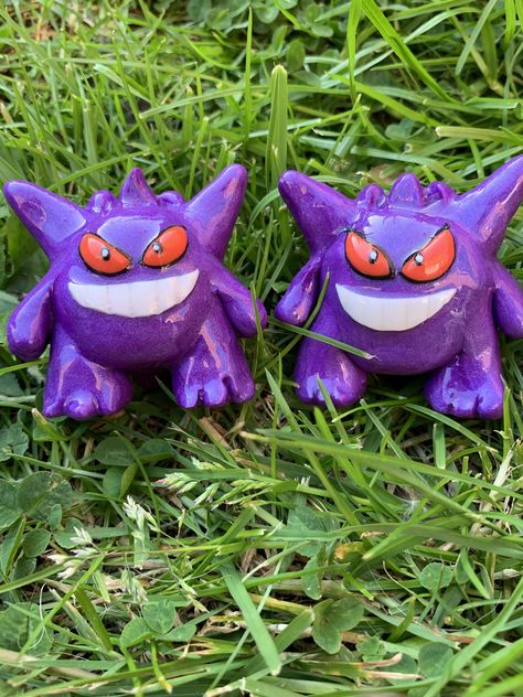 Gengar Polymer Clay, Gengar Clay, Pokemon Clay, Ideas Ceramica, Gengar Pokemon, Clay Inspo, Air Dry Clay Projects, Clay Stuff, Cute Clay