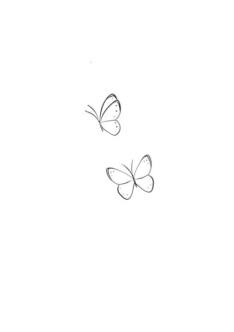 Simple Back Shoulder Tattoo, 2 Butterfly Tattoo Stencil, Small Butterfly Sketch, Small Butterfly Outline, Double Butterfly Tattoo, Small Butterfly Tattoo Designs, Delicate Butterfly Tattoo, Butterfly Outline Tattoo, Butterfly Tattoo Simple