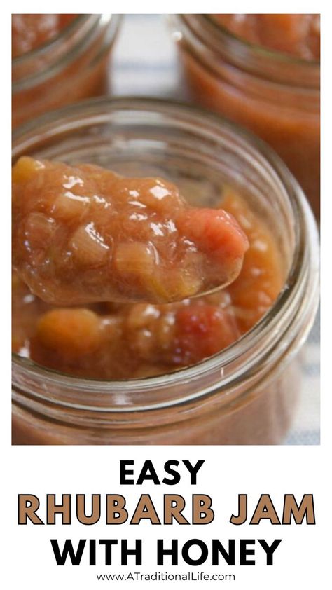 Easy Rhubarb Freezer Jam Recipe (with honey) Rhubarb Freezer Jam, Recipe With Honey, Rhubarb Jam Recipes, Fresh Rhubarb, Freezer Jam Recipes, Rhubarb Jam, Freezer Jam, Jam Recipe, Honey Recipes