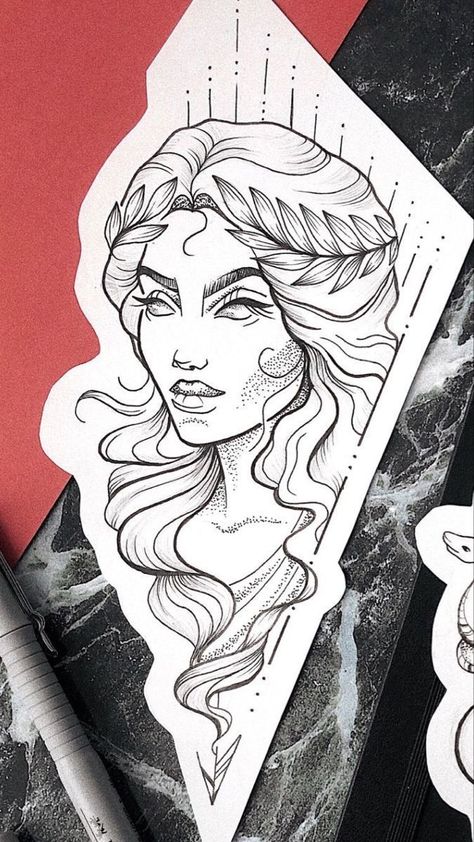 Woman Tattoo Drawing, Powerful Women Tattoos Design, Female Goddess Tattoo, Aphrodite Tattoos, Aphrodite Goddess Tattoo, Goddess Tattoos, Goddess Tattoo Design, Aphrodite Tattoo, Athena Tattoo