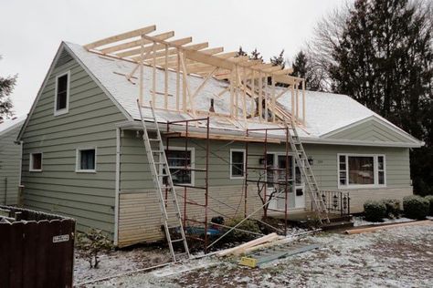 Completed Second Floor Dormer Room Addition Columbus Ohio | SUNCRAFT home remodeling Shed Dormer Addition, Dormer Extension, Dormer Addition, Dormer House, Front Extension, Second Floor Addition, Dormer Loft Conversion, Dormer Bungalow, Shed Dormer