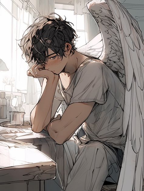 Wings Art, Guy Drawing, Angel Art, Fallen Angel, Guardian Angel, Angel, Drawings, Art