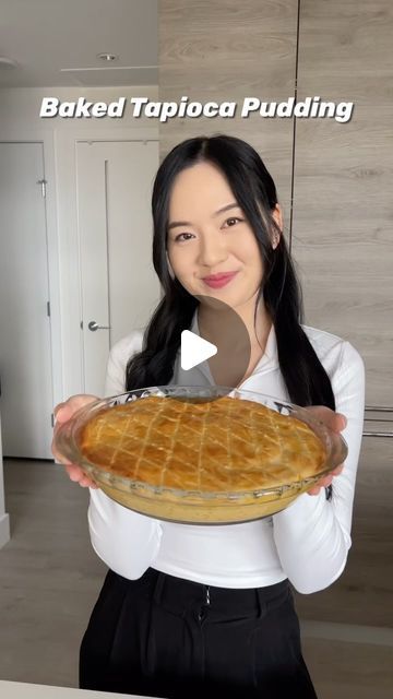 natasha wong on Instagram: "Looking to impress your family this Lunar New Year? Try making this Baked Tapioca Pudding and maybe you’ll get extra red envelopes (no guarantees though!) 😏 Baked Tapioca Pudding Recipe: Tapioca Pudding Ingredients: 90 g small tapioca pearls 500 ml Canadian milk 4 tbsp custard powder 2 eggs, lightly beaten 100 ml Canadian evaporated milk 90 g sugar 40 g unsalted Canadian butter Crust Ingredients: 60 g unsalted Canadian butter, softened (room temperature) 60 g sugar 1 large egg (save some aside for egg wash) 1 tsp vanilla extract ½ tsp salt ½ tsp baking powder 115 g all-purpose flour Method: 1. Preheat the oven to 400F (200C). 2. Cook tapioca pearls 3. Combine custard powder with 200 ml Canadian milk, stir in the beaten egg. Set aside. 4. In a small saucepa Baked Tapioca Pudding, Cook Tapioca Pearls, Tapioca Flour Recipes, Tapioca Pudding Recipe, Butter Crust, Tapioca Pudding, Custard Powder, Tapioca Pearls, Powder Recipe