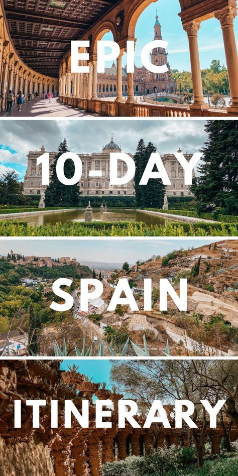 Are you ready to explore Spain but you're not sure where to start? Our comprehensive 10-day itinerary takes you through the must-see sights and local secrets. Experience the magic of Madrid, the beauty of Barcelona, and the charm of Granada. With tips on where to eat, stay, and play, this itinerary is your all-in-one solution for the ultimate Spanish journey. Get ready to fall in love with Spain, one day at a time. Portugal Itinerary 10 Days, 10 Day Itinerary, Portugal Itinerary, Day Trips From Lisbon, Beautiful Countries, Spain Itinerary, Alhambra Granada, Gothic Quarter, Iberian Peninsula