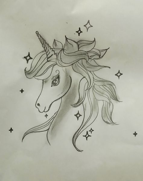 Unicorn Pencil Drawing, Unicorn Sketch Pencil, Unicorn Drawing Sketches, Unicorn Art Drawing, Unicorn Sketch, Magical Watercolor, Unicorn Pencil, Cute Rainbow Unicorn, Abstract Horse Painting