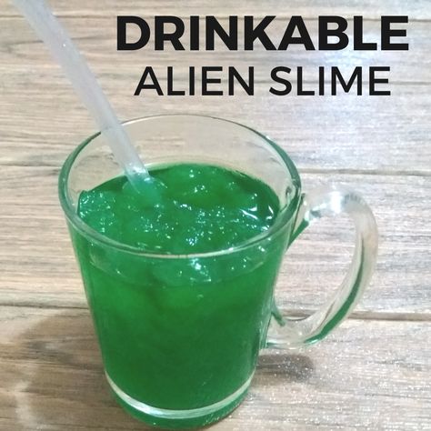 Inspired by the Little Green Men in "Toy Story," I created this fun alien slime drink. Perfect for Halloween or any occasion! Alien Snacks Space Theme, Alien Themed Snacks, Disney Zombies Party Food, Alien Party Food Ideas, Alien Theme Party Food, Alien Food Ideas, Toy Story Drinks, Alien Themed Food, Alien Halloween Party