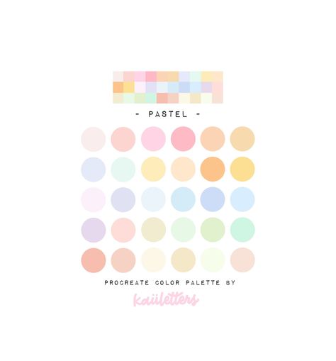 Pastel - Procreate Color Palette, Colorful Color Palette, Procreate Digital Product plannerorganizer #freeprintablemenuplanner #homeofficeplanner📈 Kawaii Procreate, Color Palette Colorful, Colorful Color Palette, Color Palette Procreate, Procreate Palette, Procreate Color Palette, Colorful Palette, Kawaii Illustration, Earthy Color Palette