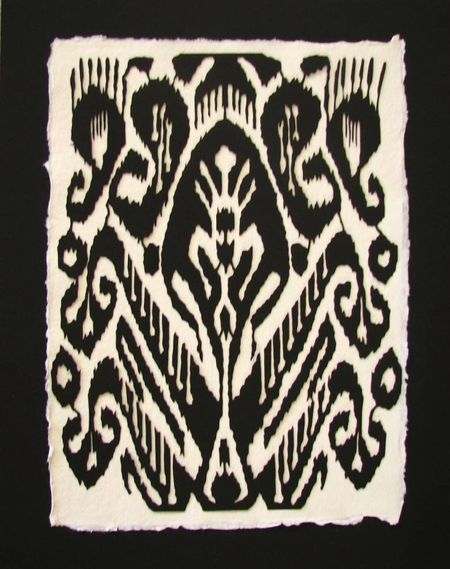 Tina Tarnoff ikat paper art. Ikat Art, Thought Patterns, Patterns Fabric, Borders Design, Ikat Print, Ikat Pattern, Indian Fabric, Ikat Fabric, Indian Cotton