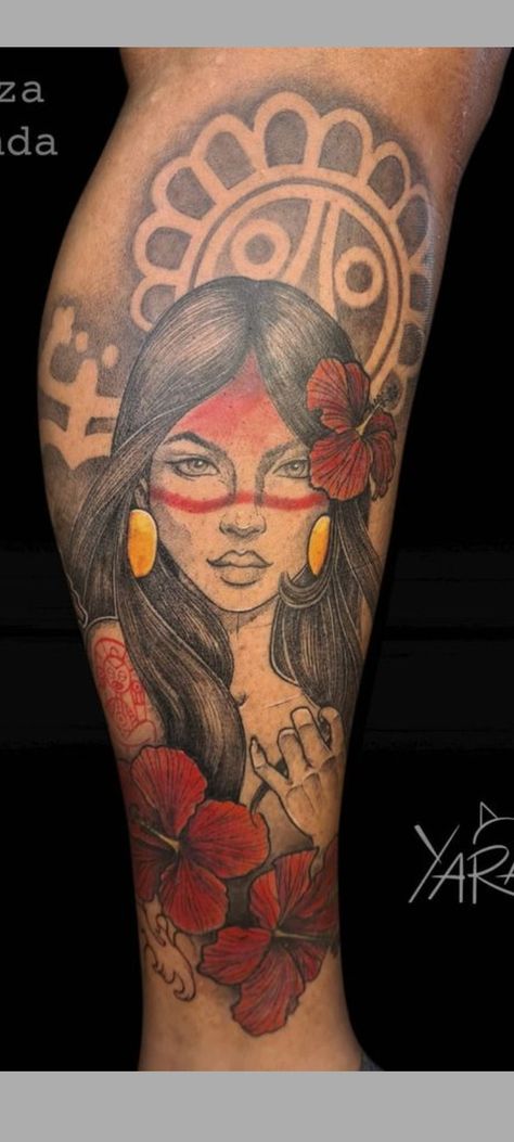 Woman Hip Tattoo Ideas, Taino Tattoos For Women Puerto Rico, Taino Women Tattoo, Puerto Rican Taino Tattoos For Women, Puerto Rico Leg Sleeve Tattoo, Puerto Rican Tattoos For Women Sleeve, Puertorican Tattoos Ideas, Taino Face Tattoos, Taino Sun Tattoo