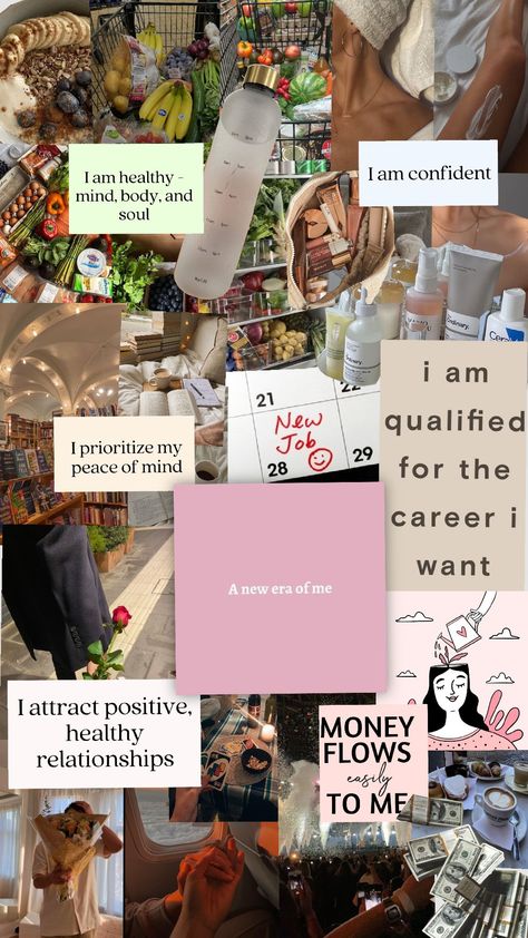 Vision Board 2024 second attempt Board Inspiration, Study Aesthetic, Vision Board Inspiration, Manifestation Affirmations, 2024 Vision, Study Motivation, Food Photography, Vision Board, Affirmations